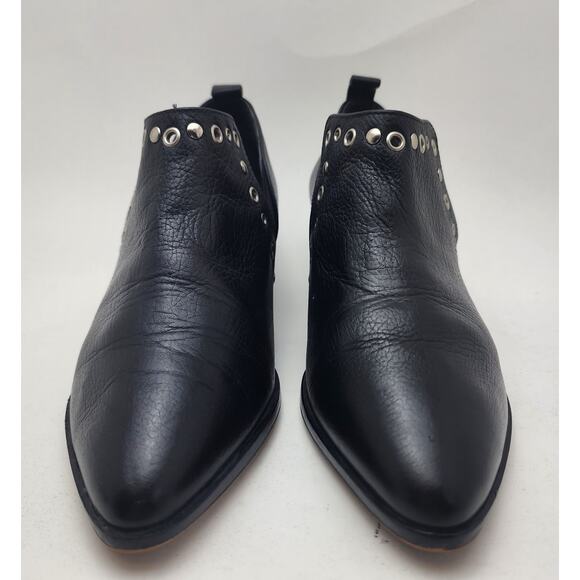 Rebecca Minkoff ANNETTE" LEATHER Studded Booties Women's 8 Black - Picture 2 of 16